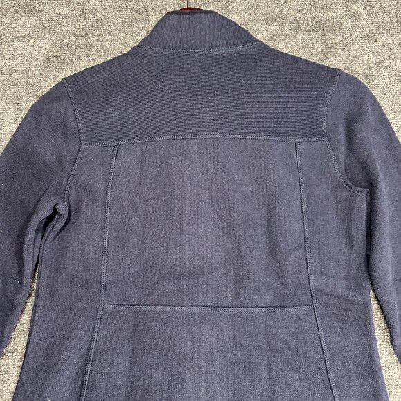 T by Talbots Jacket Womens P Full Zip Blue Knit Pockets - Picture 7 of 7